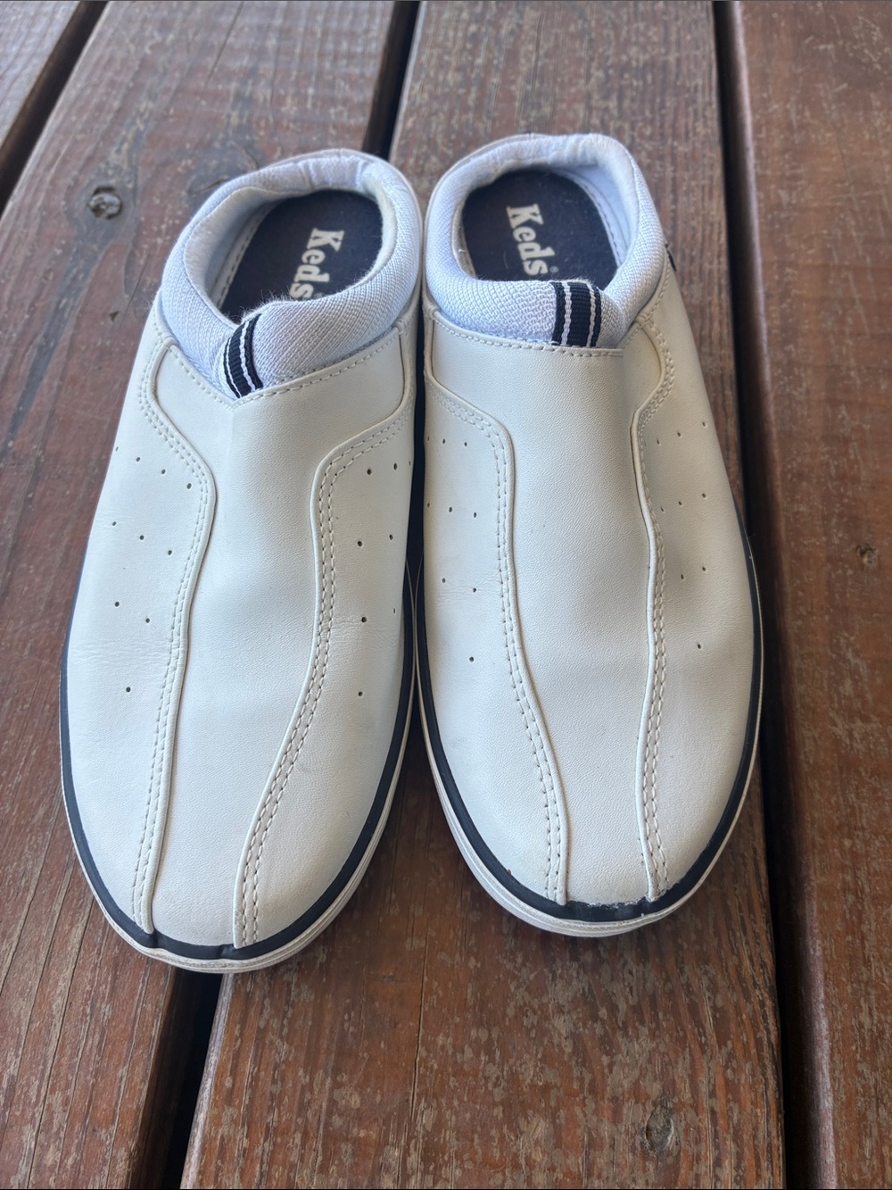 Leather Keds Alip-on Sneakers-8M
